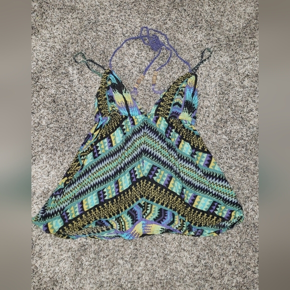 Free People | Vintage, Chevron, Western, Adjustable, Halter Top, Blouse - Picture 1 of 3